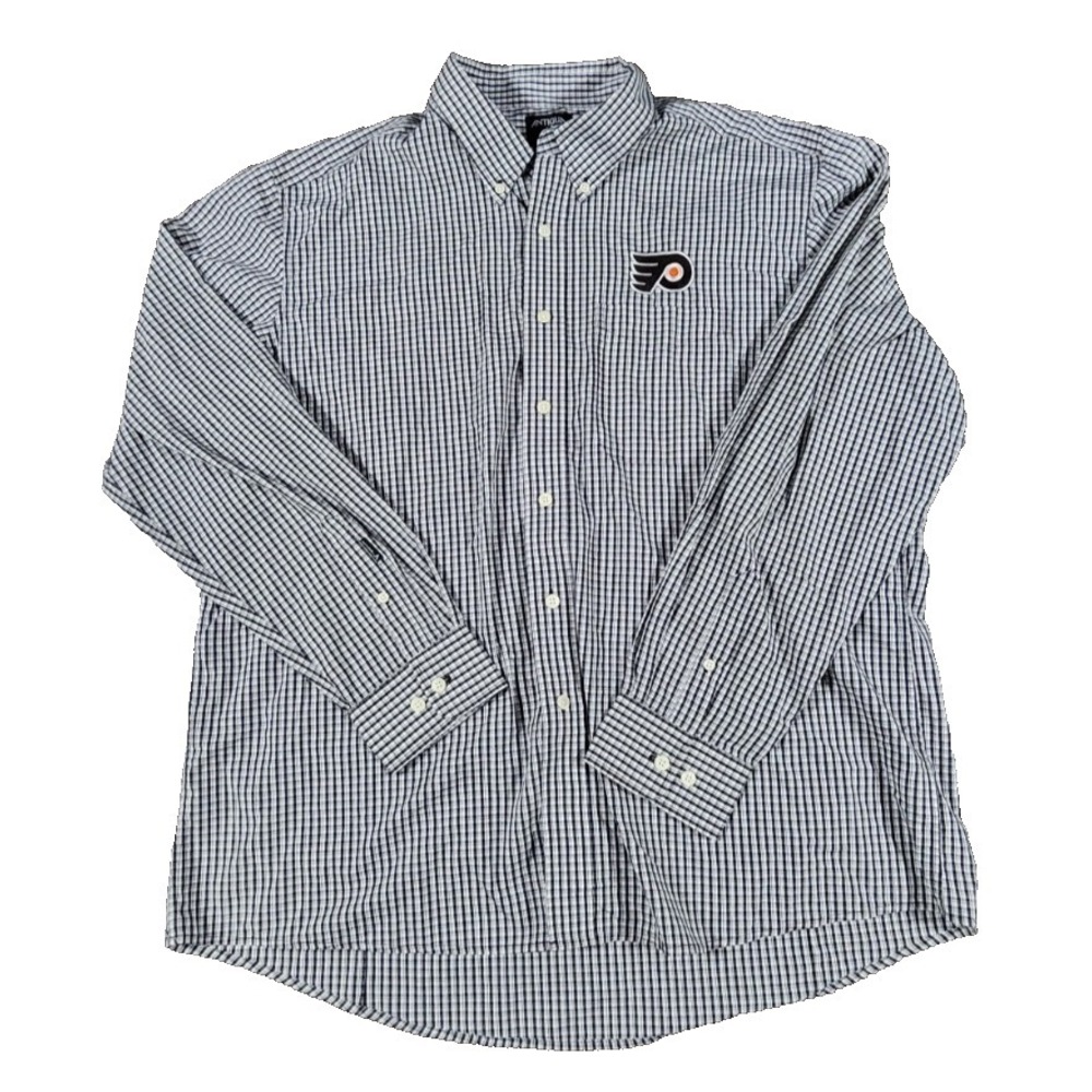 Antigua -‎ Philadelphia Flyers Button Down Long Sleeve Shirt Size 2XL